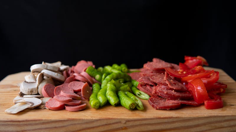 Classic Pepperoni Deep Dish pizza with golden caramelized crust
